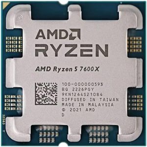 AMD Ryzen 5 7600X R5 7600X 4.7 GHz 6-Core 12-Thread CPU Processor 5NM L3=32M 100-000000593 Socket AM5 New But Without Cooler